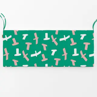 Bankauflage Fliegende Vögel - Grün