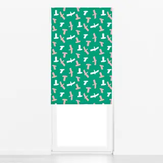 Raffrollo Fliegende Vögel - Grün