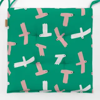 Sitzkissen Fliegende Vögel - Grün