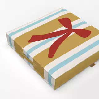 Bodenkissen Bow on Wrapping Paper