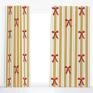 Dekovorhang Bow on Wrapping Paper
