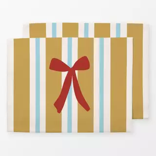 Tischset Bow on Wrapping Paper