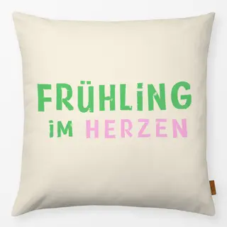 Kissen Fruehling im Herzen gruen