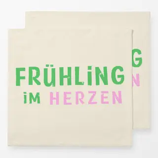 Servietten Fruehling im Herzen gruen