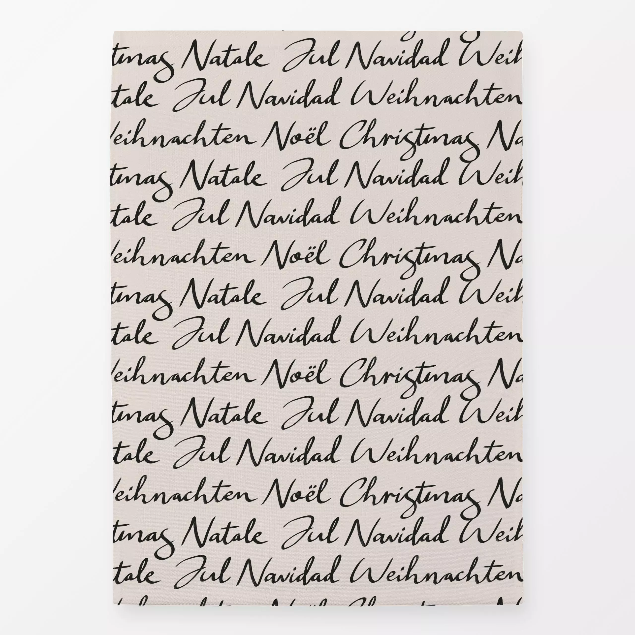 Geschirrtücher Weihnachten Schrift creme - Sprüche & Schriftzüge, Weihnachten - von „Studio Kesse"; Merry Christmas, Weihnac...