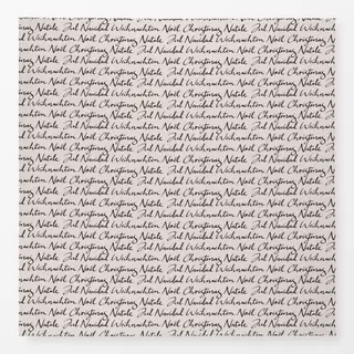 Tischdecke Weihnachten Schrift creme