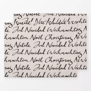 Tischset Weihnachten Schrift creme