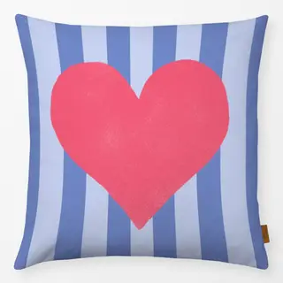 Kissen Hello Spring Streifen Herz