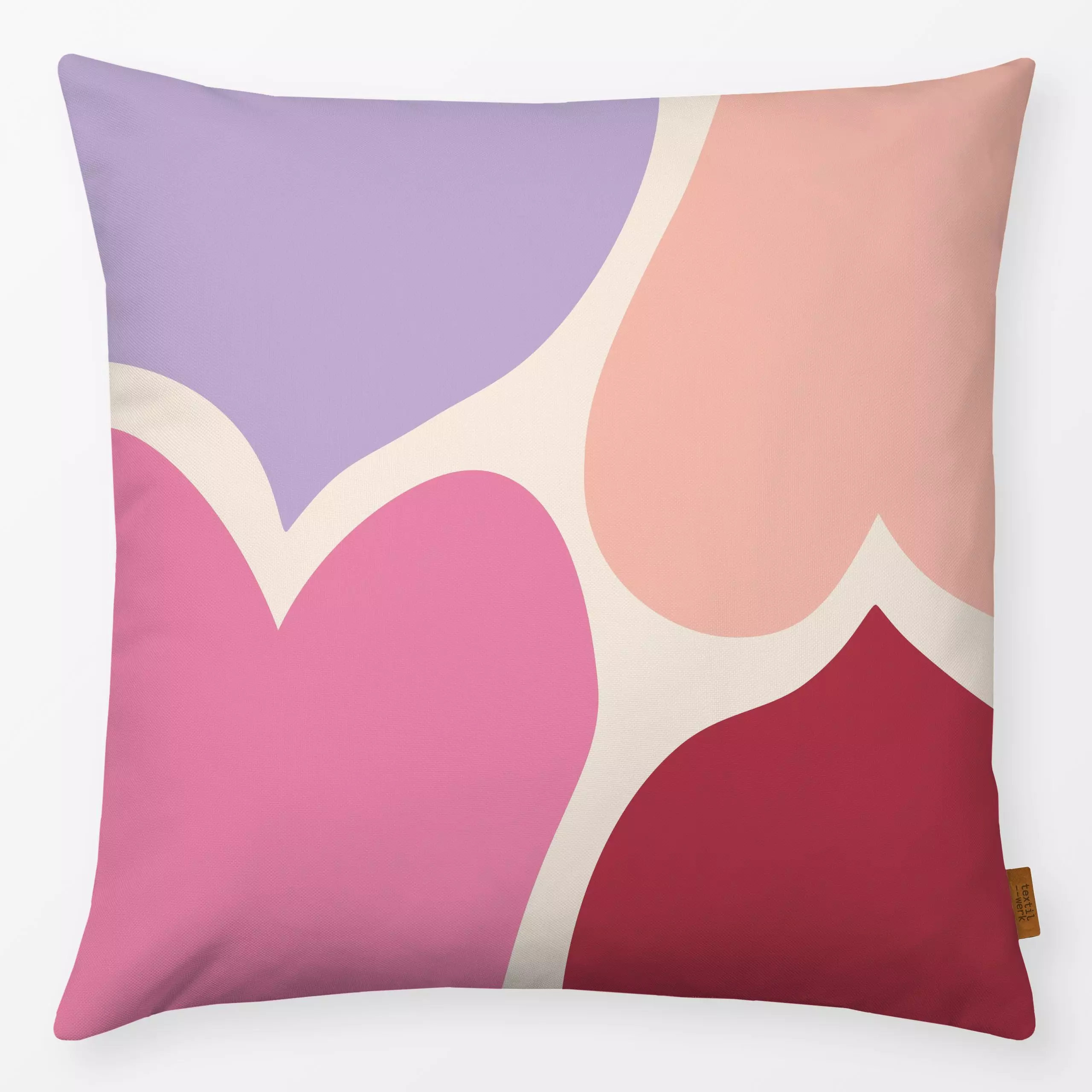 Kissen Sommer Herzen - pinkpastell - Liebe, Romantik & Pride, Sommer, Anlässe - von „Heyduda"; Kinder, rosa, Herzen, Muttert...