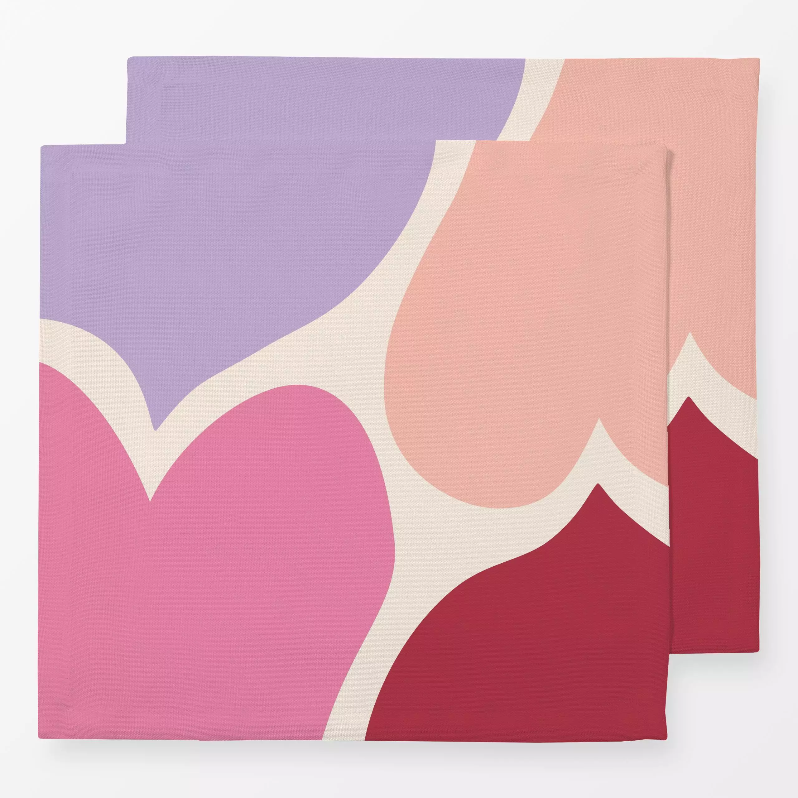 Servietten Sommer Herzen - pinkpastell - Liebe, Romantik & Pride, Sommer, Anlässe - von „Heyduda"; Kinder, rosa, Herzen, Mut...