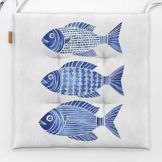 Sitzkissen Blue Fish