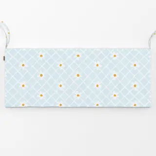 Bankauflage Daisy Blume Muster Hellblau