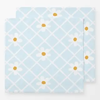 Servietten Daisy Blume Muster Hellblau