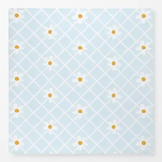 Tischdecke Daisy Blume Muster Hellblau