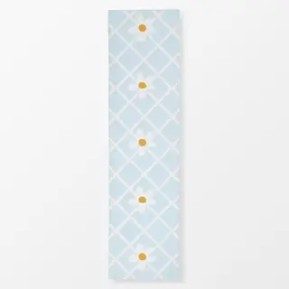 Tischläufer Daisy Blume Muster Hellblau
