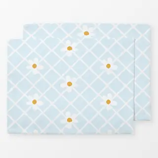 Tischset Daisy Blume Muster Hellblau