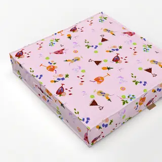 Bodenkissen Cocktails Pattern Rosa