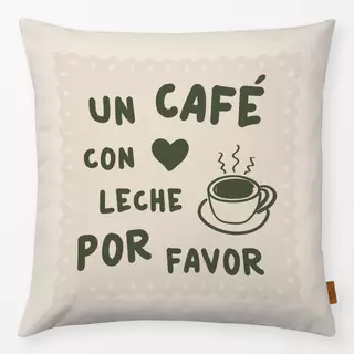 Kissen Un café con leche por favor