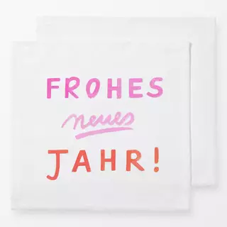 Servietten Frohes neues Jahr weiß