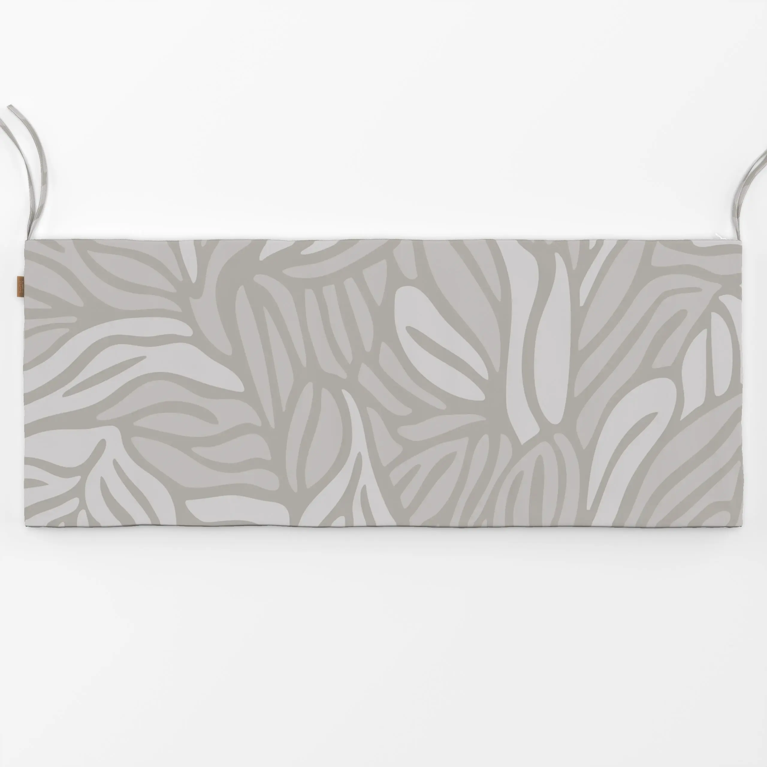 Bankauflage Stylized Foliage Grey - Pflanzen & Botanik - von „Andrea Haase"; Natur, Blätter, Botanisch, Greige, minimalistis...