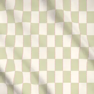 Meterware Kariert mit Nadelstreifen Grün