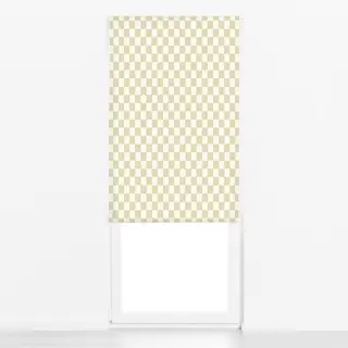 Raffrollo Kariert mit Nadelstreifen Grün