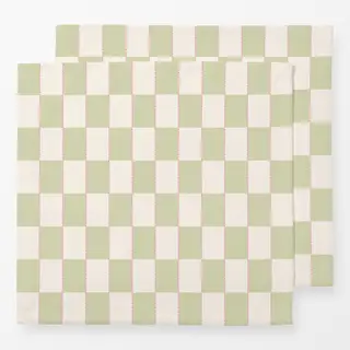 Servietten Kariert mit Nadelstreifen Grün