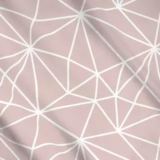 Meterware Grafische Linien Puder-Koralle