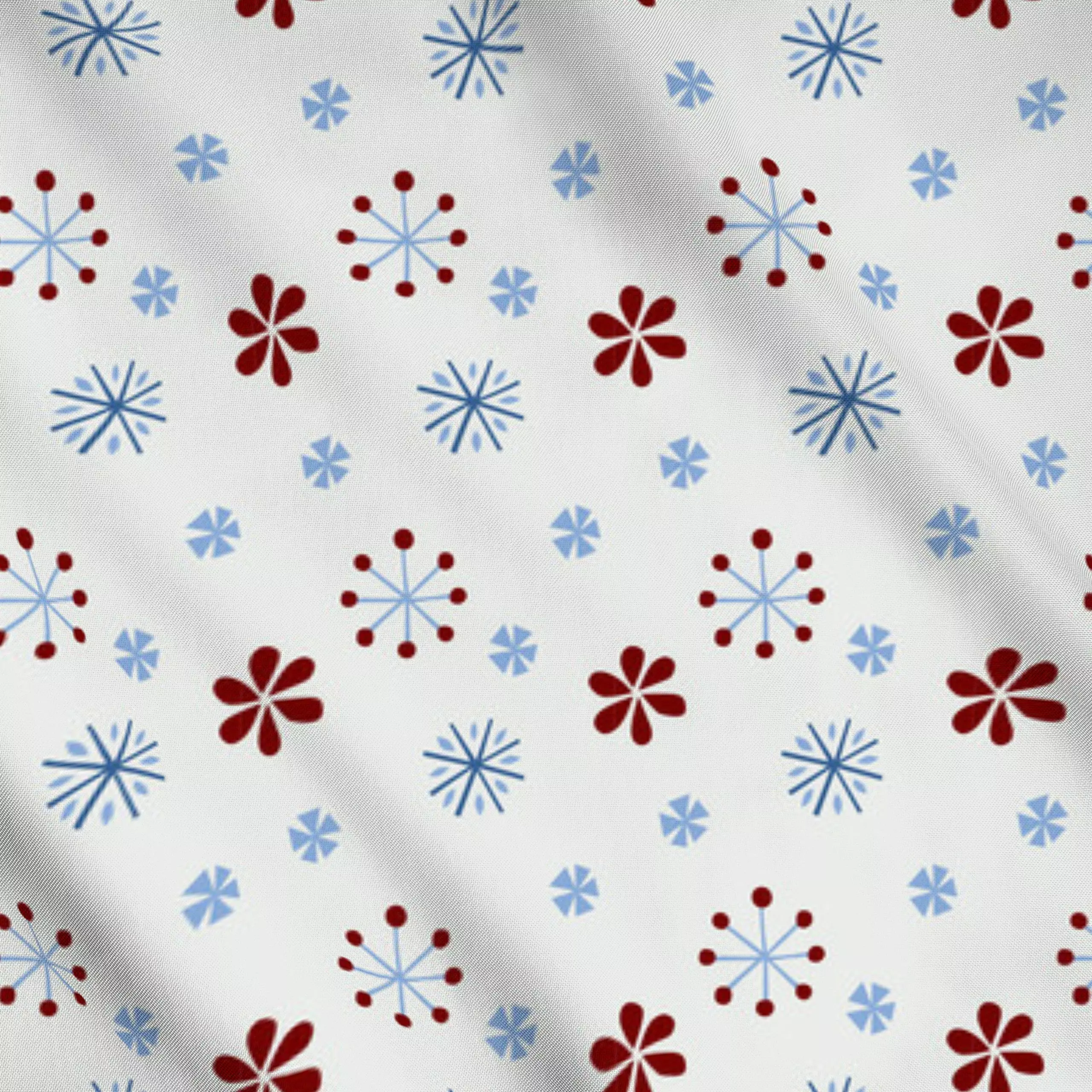 Meterware Schneeflocken und Blüten - Weihnachten - von „Kerstin Ax"; Muster, skandinavisch, Blüten, Schneeflocken, Weihnacht...