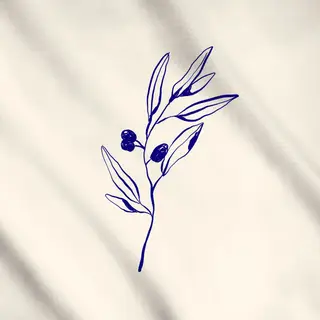 Meterware Santorini Olive Branch