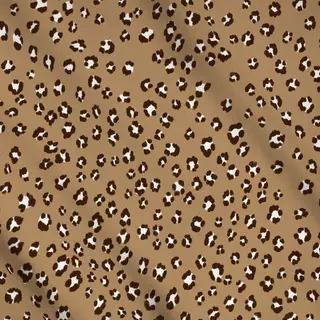 Meterware Leopard Flowers brown