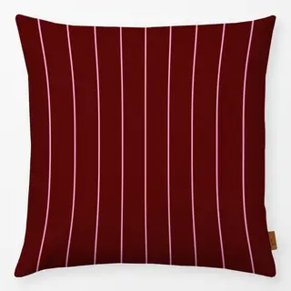 Kissen Fine Stripes pink dark red