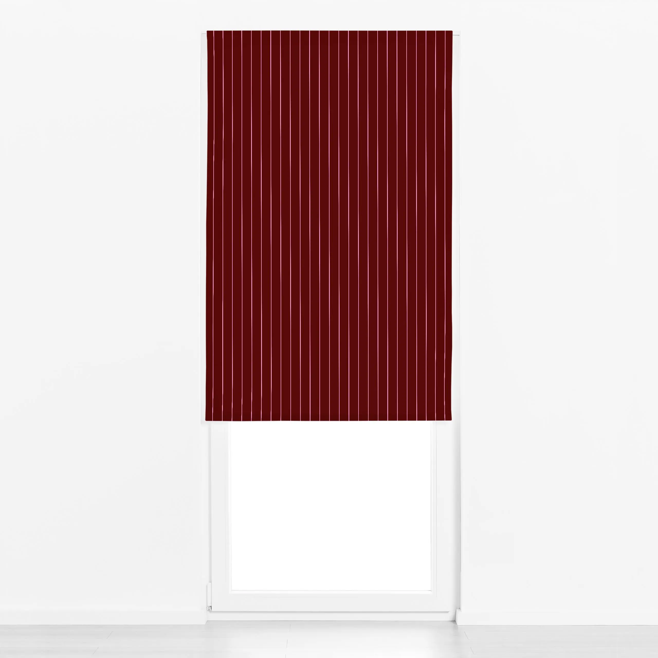 Raffrollo Fine Stripes pink dark red - Herbst, Symbole & Muster - von „Karen Menzenbach"; Linien, Streifen, rosa, grafisch, ...