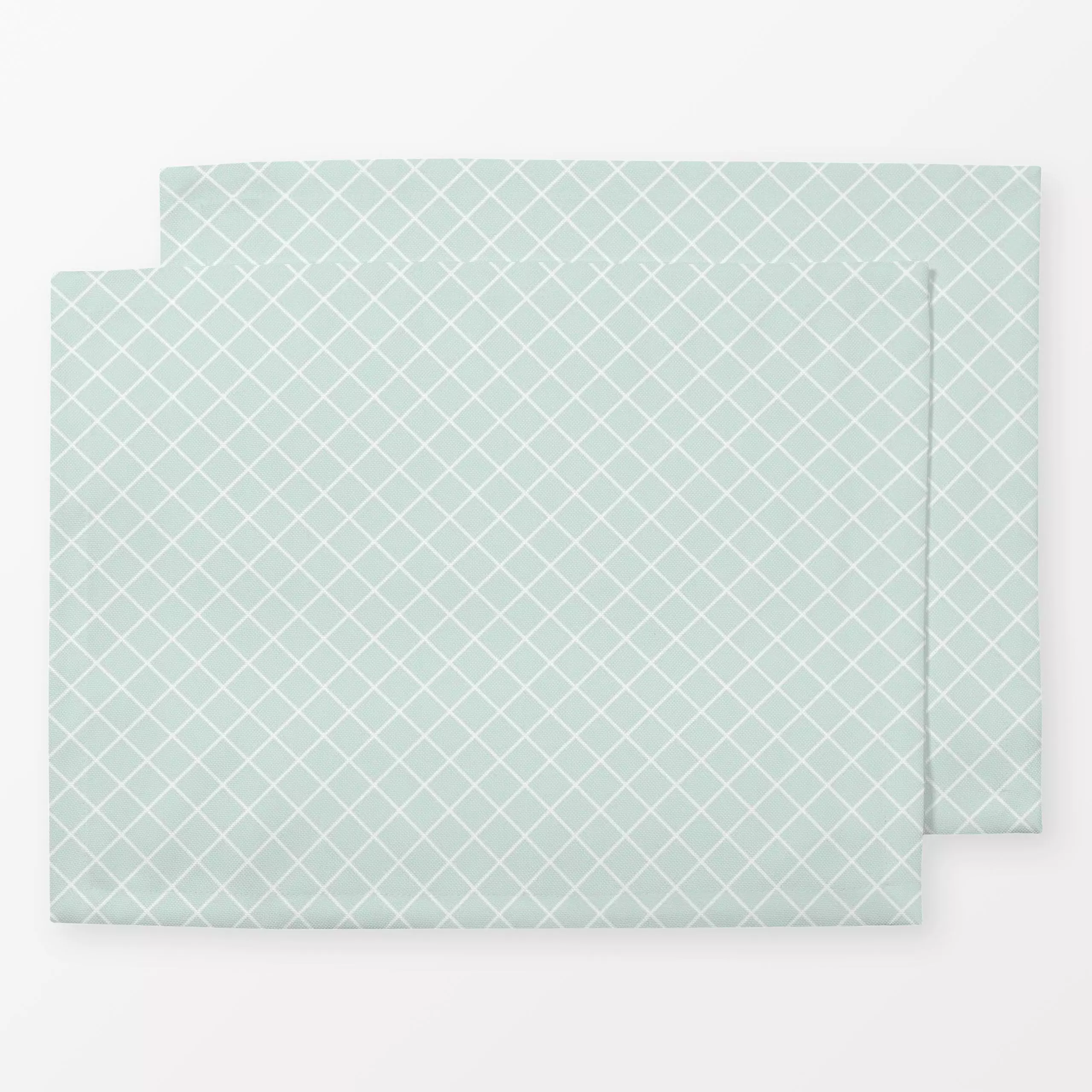 Tischset Rautenmuster in mint - Symbole & Muster - von „Heleen van Buul"; Muster, minimal, linie, Linien, Abstrakt, Geometri...