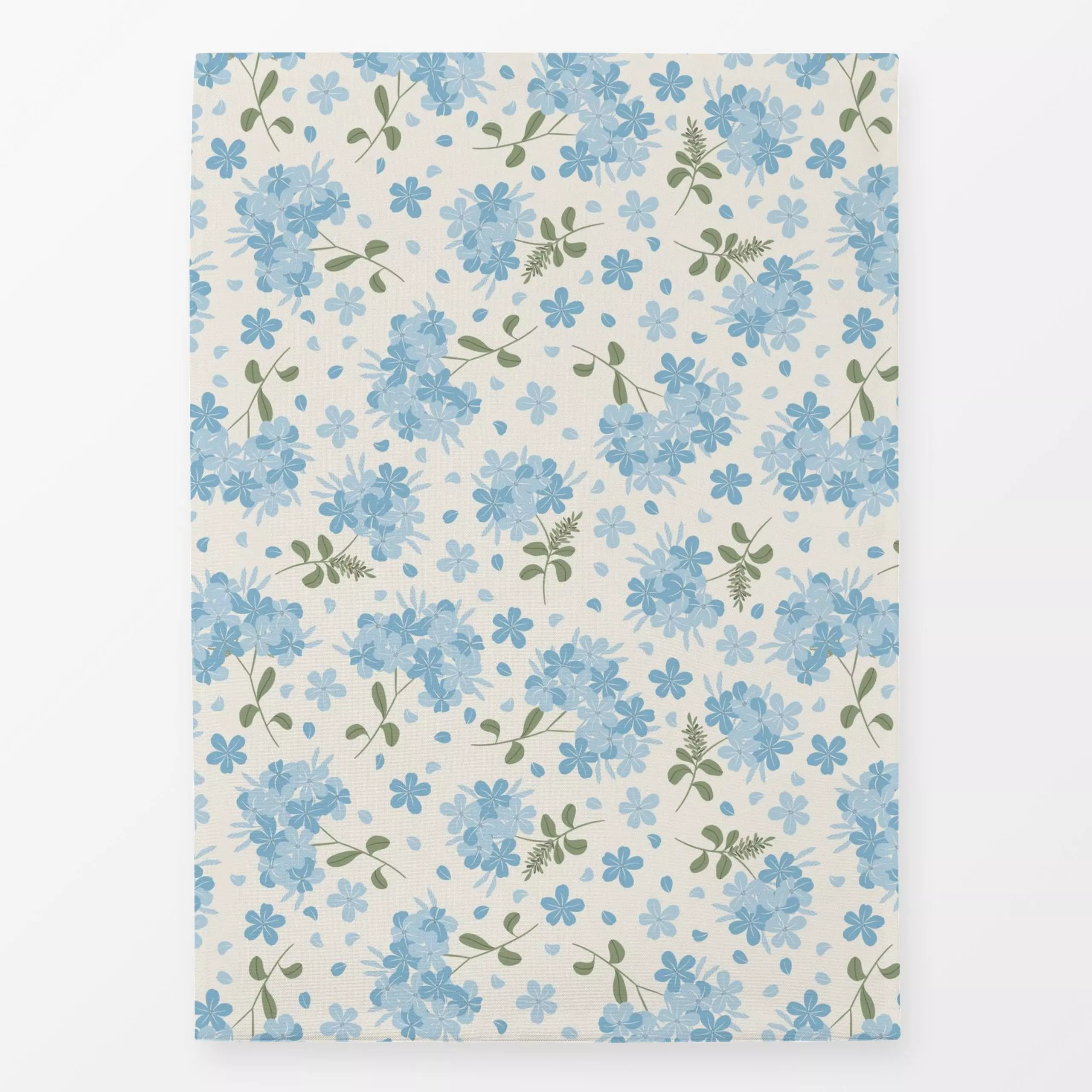 Geschirrtücher Blüten Hellblau Allover - Blumen & Florales, Sommer, Symbole & Muster - von „DEINKI Studio"; Blumen, Blüten, ...