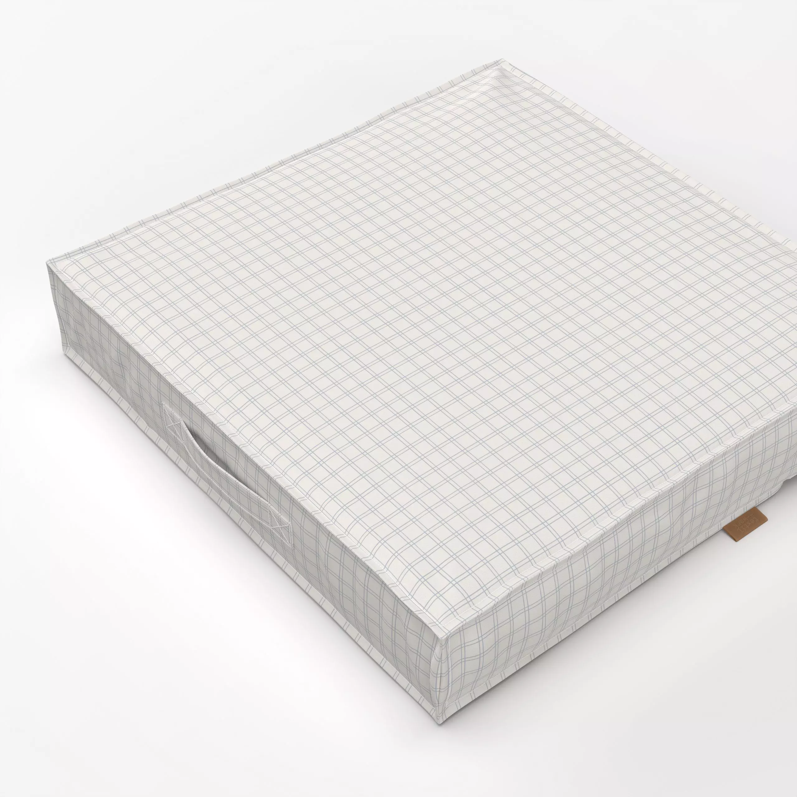 Bodenkissen Minimal Grid Himmelblau - Symbole & Muster - von „Anna Petersen"; minimal, kleingemustert, creme, grid, outdoor,...