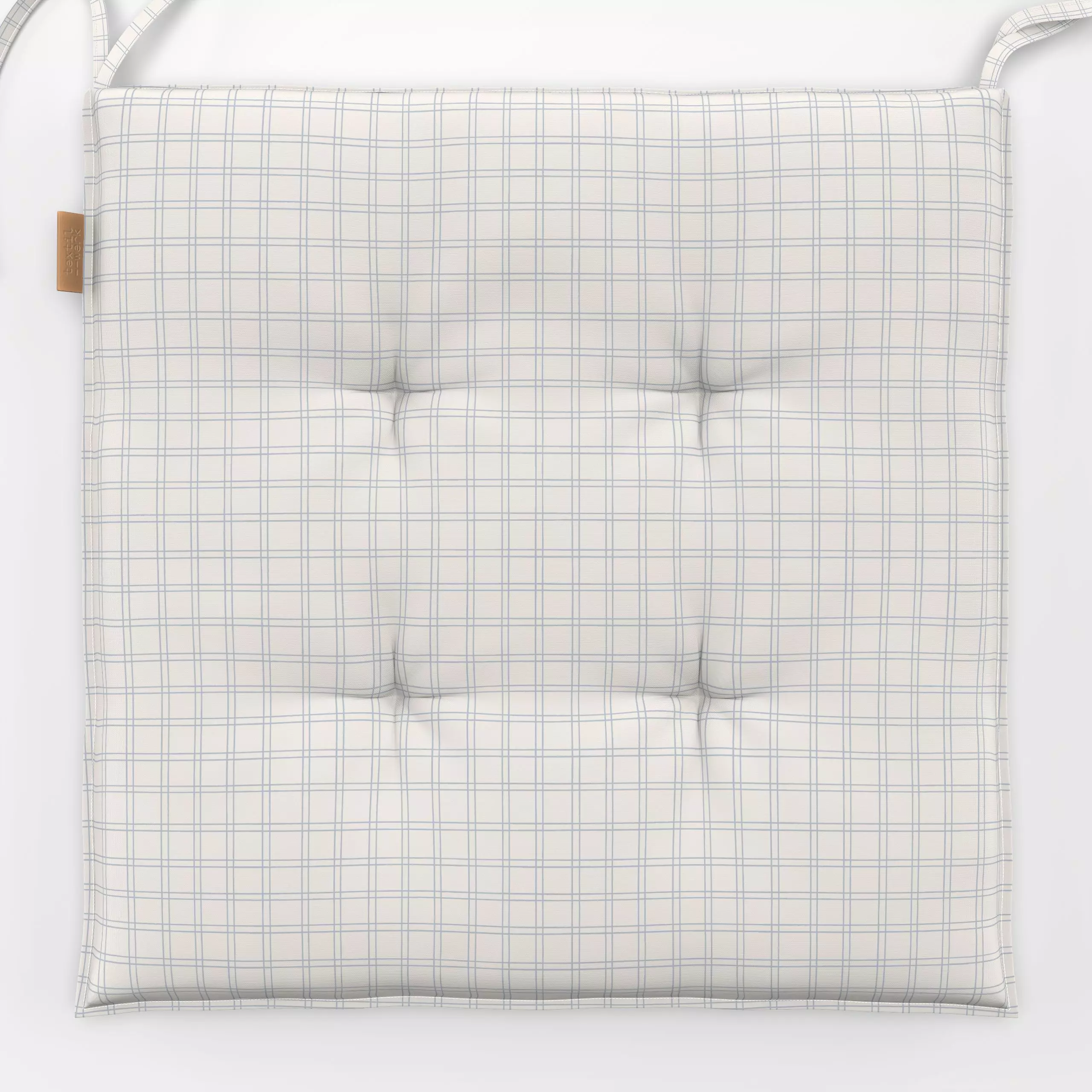 Sitzkissen Minimal Grid Himmelblau - Symbole & Muster - von „Anna Petersen"; minimal, kleingemustert, creme, grid, outdoor, ...