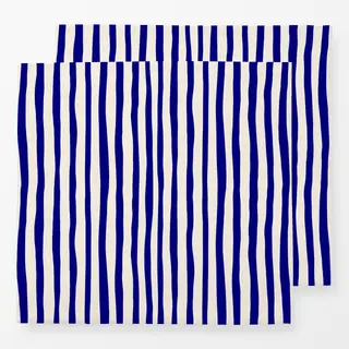 Servietten Santorini Blue & White Stripes