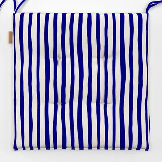 Sitzkissen Santorini Blue & White Stripes