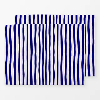 Tischset Santorini Blue & White Stripes