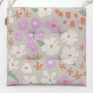 Sitzkissen Blumengarten rosa beige
