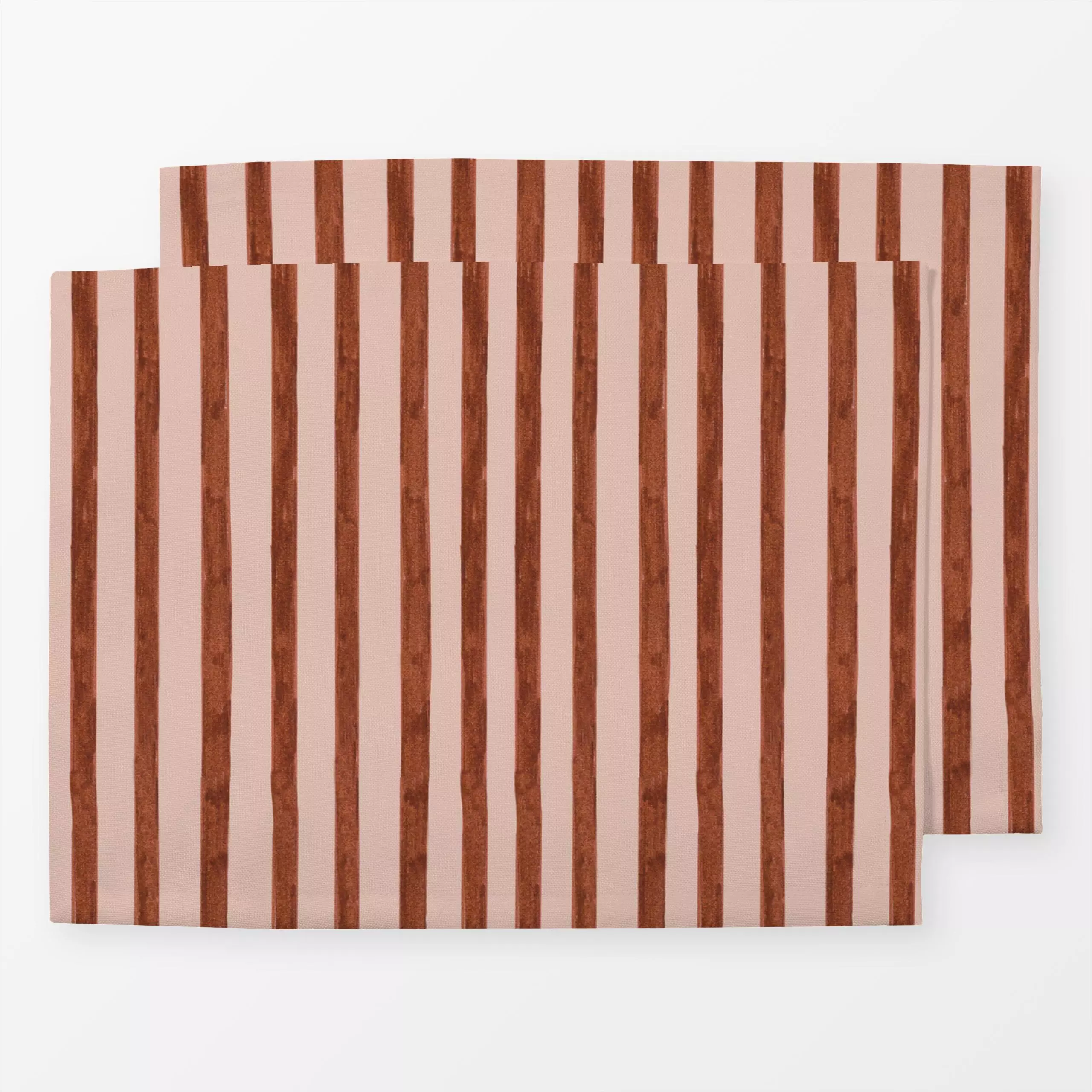 Tischset Ziegelrote Streifen, gemustert, von Anna Petersen