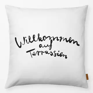 Kissen Willkommen auf Terrassien
