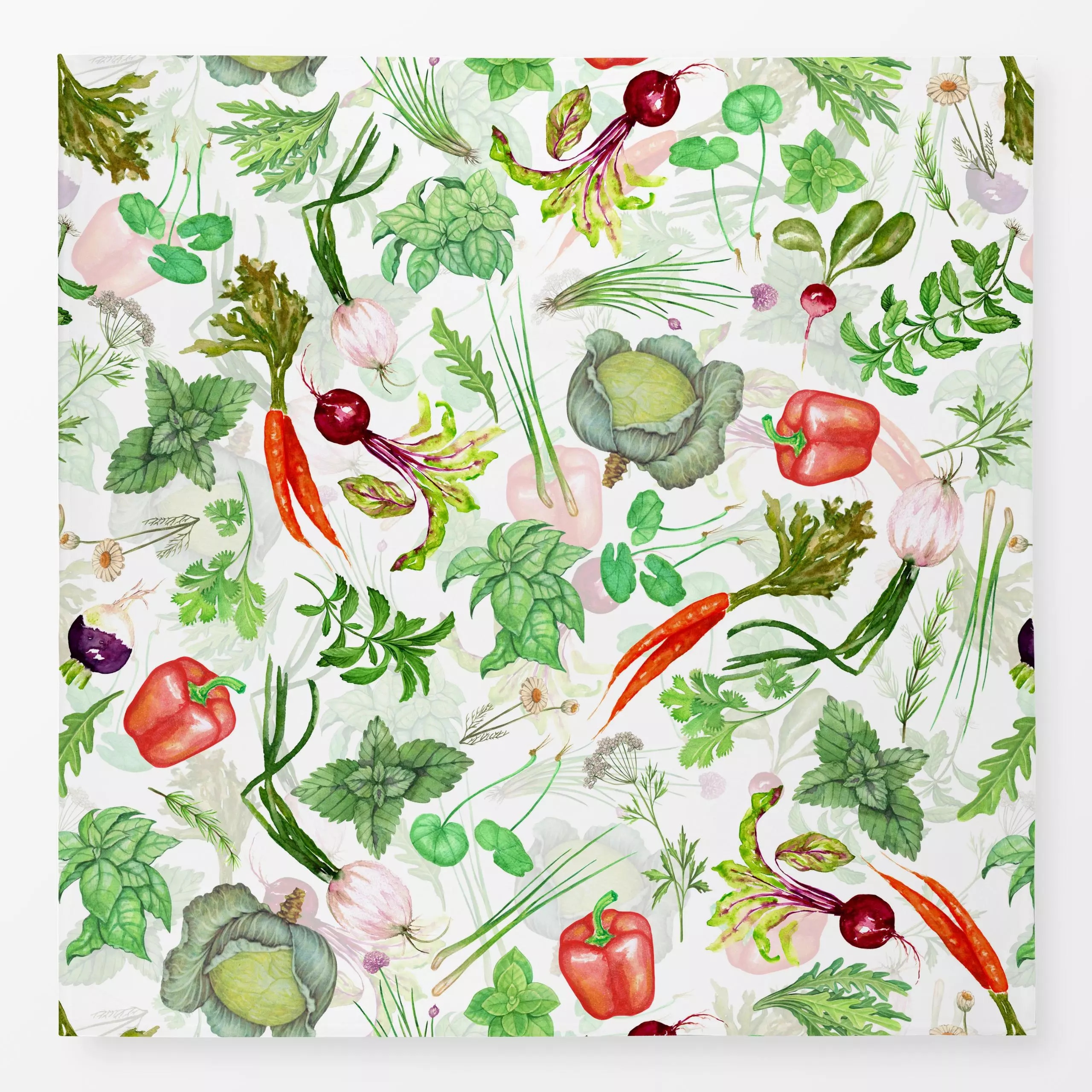 Tischdecke Gemüse und Kräutergarten, Essen & Trinken, Sommer, von Uta Naumann