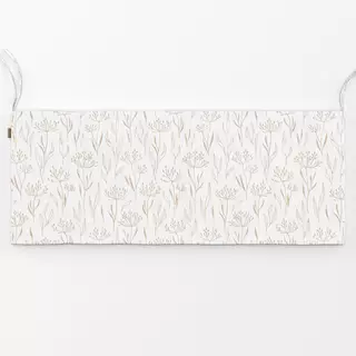 Bankauflage Dried Leaves and Flowers White