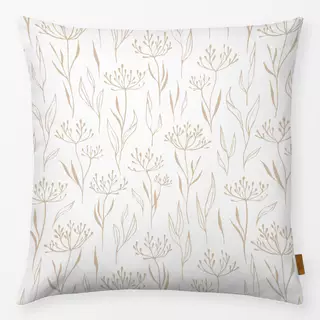 Kissen Dried Leaves and Flowers White
