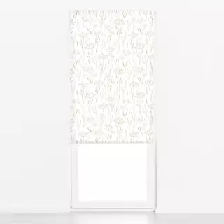 Raffrollo Dried Leaves and Flowers White