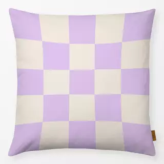 Kissen Chess Pattern lilac white