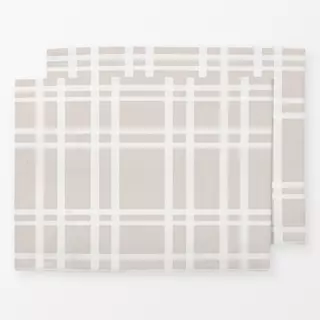 Tischset Stroh Karo Beige