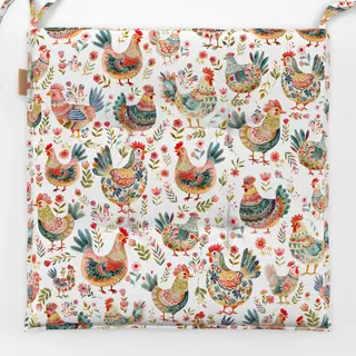 Sitzkissen Glücklicher Hühnerhof